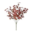 thumbnail image 2 of AUNVITO Artificial Green Leaf Flower Plant, Lifelike Fake Foliage Potted Decor, Sunproof Outdoor Floral Ornament for Patio Yard Garden Home Indoor Table Arrangement, 2 of 6