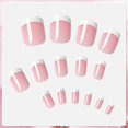 thumbnail image 2 of Press on Nails AddFavor, pantalones cortos blancos con punta francesa, 240 unidades, 2 of 6