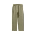 thumbnail image 1 of Styesk Men's Pants Men's Solid Color Casual Straight Leg Pants Full Length Pants, 1 of 6