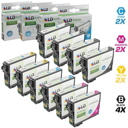 Epson Remanufactured T200XL bulk pack of 10 High Yield Ink Cartridges: Includes 4 Black T200XL120, 2 Cyan T200XL220, 2 Magenta T200XL320, and 2 Yellow (Best Remanufactured Ink Cartridge Companies)