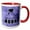 Red/White, variant on 3drose, Congratulation 2014 Grad in Banner Letters with Cap, Purple and Black, 11oz Mug