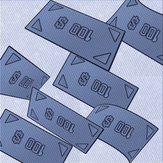 Ahgly Company Indoor Square Patterned Azure Blue Area Rugs, 5' Square