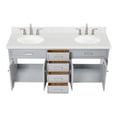thumbnail image 4 of Ariel D072dcqovo Kensington 72" Free Standing Double Basin Vanity Set - Grey / Carrara, 4 of 9