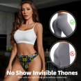 thumbnail image 4 of Thongs for Women - Rock Your Socks No Show Seamless Womens Thongs Underwear, Breathable G String Thongs for Women, Ladies Stretch Low Rise Thong Bikini Panties Briefs, 4 of 5