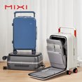 thumbnail image 2 of Mixi, nuevo diseño, maleta con asa ancha, equipaje de mano para hombre, cubierta de carrito de viaje para mujer, cabina de 20 pulgadas, marco de aluminio para PC M9275, 2 of 4