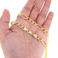 thumbnail image 3 of Nuragold 10K Real Yellow Gold Solid Figaro Link Chain Bracelet 7"-9" (2.25mm-9.5mm) Italian Jewelry for Men & Women, 3 of 21