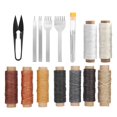 thumbnail image 1 of 1 Set Leather Sewing Kit Hand Stitching Waxed Thread Needle DIY Crafting Project Tool, 1 of 5