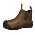 thumbnail image 1 of Mens Work Boots Composite Toe Chelsea Safety Boots Slip On Cow Leather Waterproof Lightweight Working Boots, 1 of 6