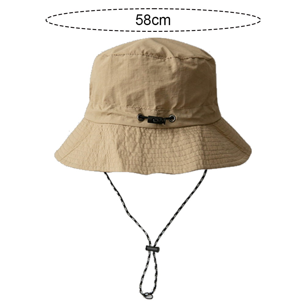 Wide Brim Foldable Sun Bucket Hat, Summer String Hat Cap, Fishing & Beach  Travels 
