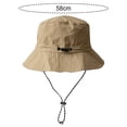 thumbnail image 2 of Sombrero de pescador plegable de ala ancha, gorra de verano con cordón, para pesca y viajes a la playa, 2 of 5