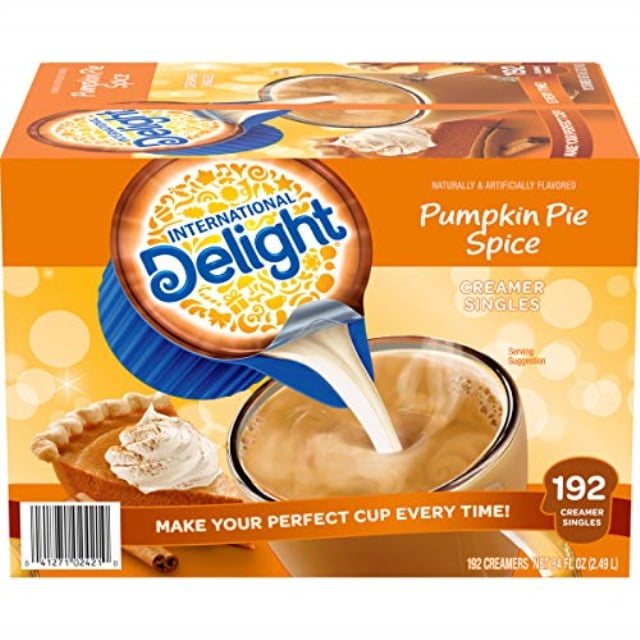 international delight, pumpkin pie spice, single serve coffee creamer