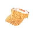 thumbnail image 1 of Top Headwear Full Rhinestone Sun Visor - Orange, 1 of 1