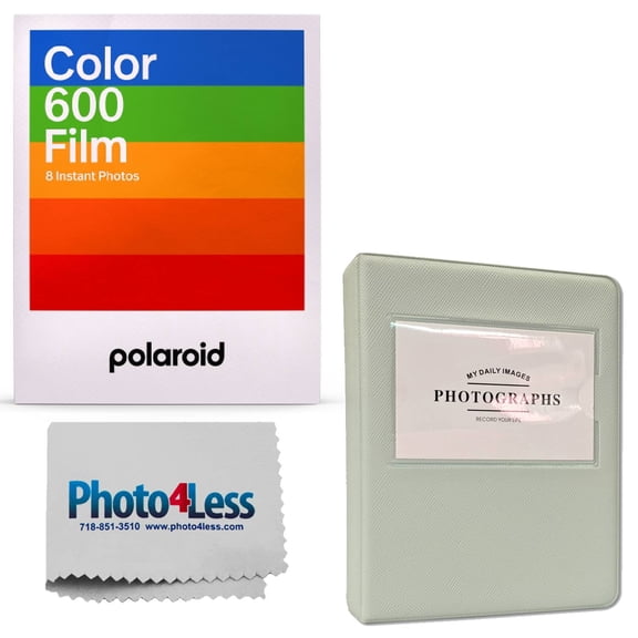 Polaroid Color Film for 600   Grey Album - Holds 32 Photos   Cloth