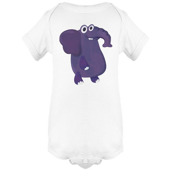 Fun Purple Elephant Bodysuit Infant -Image by Shutterstock,  Newborn