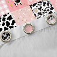thumbnail image 4 of jejeloiu Milk Cow Pattern Curtains Pack of 2 (42x84 Each),Western Cowgirls Theme Curtains Blackout,Pink Patchwork Geometric Chekcered Bedroom Curtains For Girls Kids,Microfiber Bedroom Decor, 4 of 6
