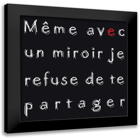 Cilpa, Audrey and Fabrice 12x12 Black Modern Framed Museum Art Print Titled - Avec un miroir