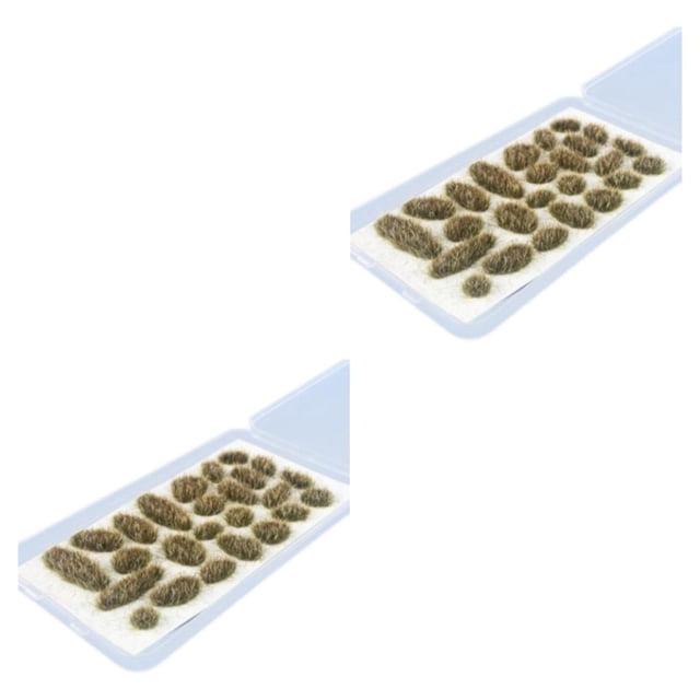 Maoww Natural 25x Simulation Cluster Grass for Train Scenery Decor Accessory Autumn Green 6mm 2Set