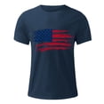 thumbnail image 4 of Jinhomg Mens Short Sleeve Athletic T Shirts Fashion American Flag Graphic Tees Muscle Fit Cotton Crew Neck Workout Running Tops Casual Comfy Summer Sportswear Navy XXXL, 4 of 6