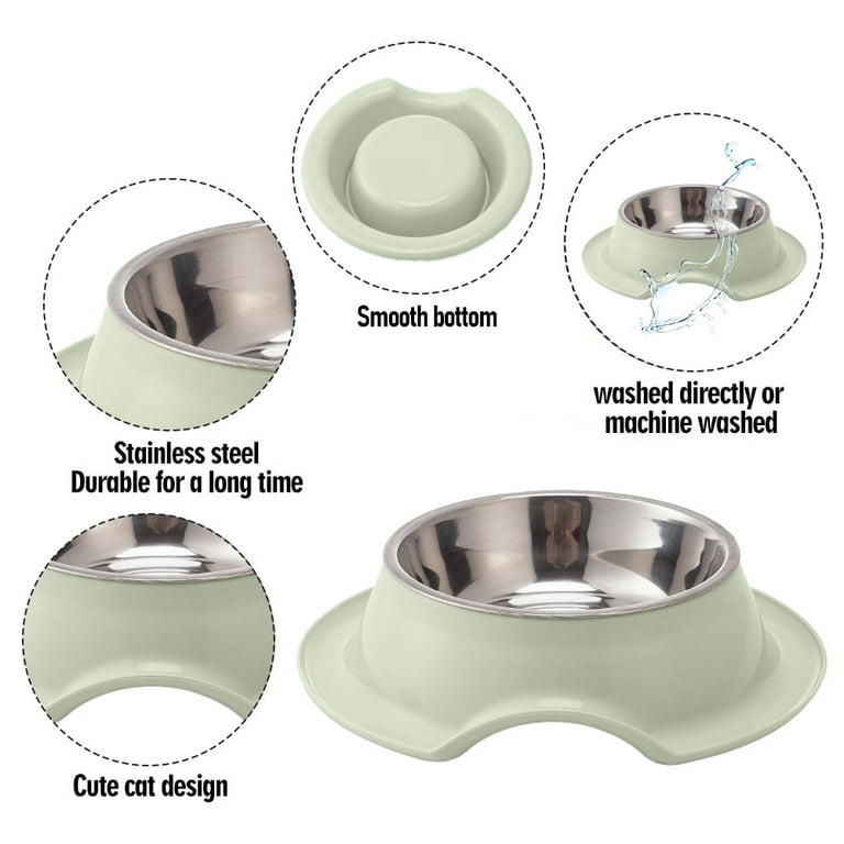 Stainless Steel Metal Slow Feed Bowl non-tip Style Stops Dog Food Gulping,  Bloat, Indigestion, and Rapid Eating 
