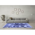thumbnail image 3 of Ahgly Company Machine Washable Indoor Rectangle Oriental Blue Modern Area Rugs, 2' x 3', 3 of 4