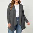 thumbnail image 6 of Stamzod Women's Plus Size Cardigan Open Front Lightweight Long Sleeve Cardigan Sweaters Fall Fashion 2026 Cardigans Gray C XXXXL, 6 of 7