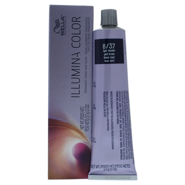 Color de pelo Wella Wella Illumina Color Permanent Creme Hair Color - 8 37 Light Blonde-Gold Brown Color de pelo Unisex 2oz