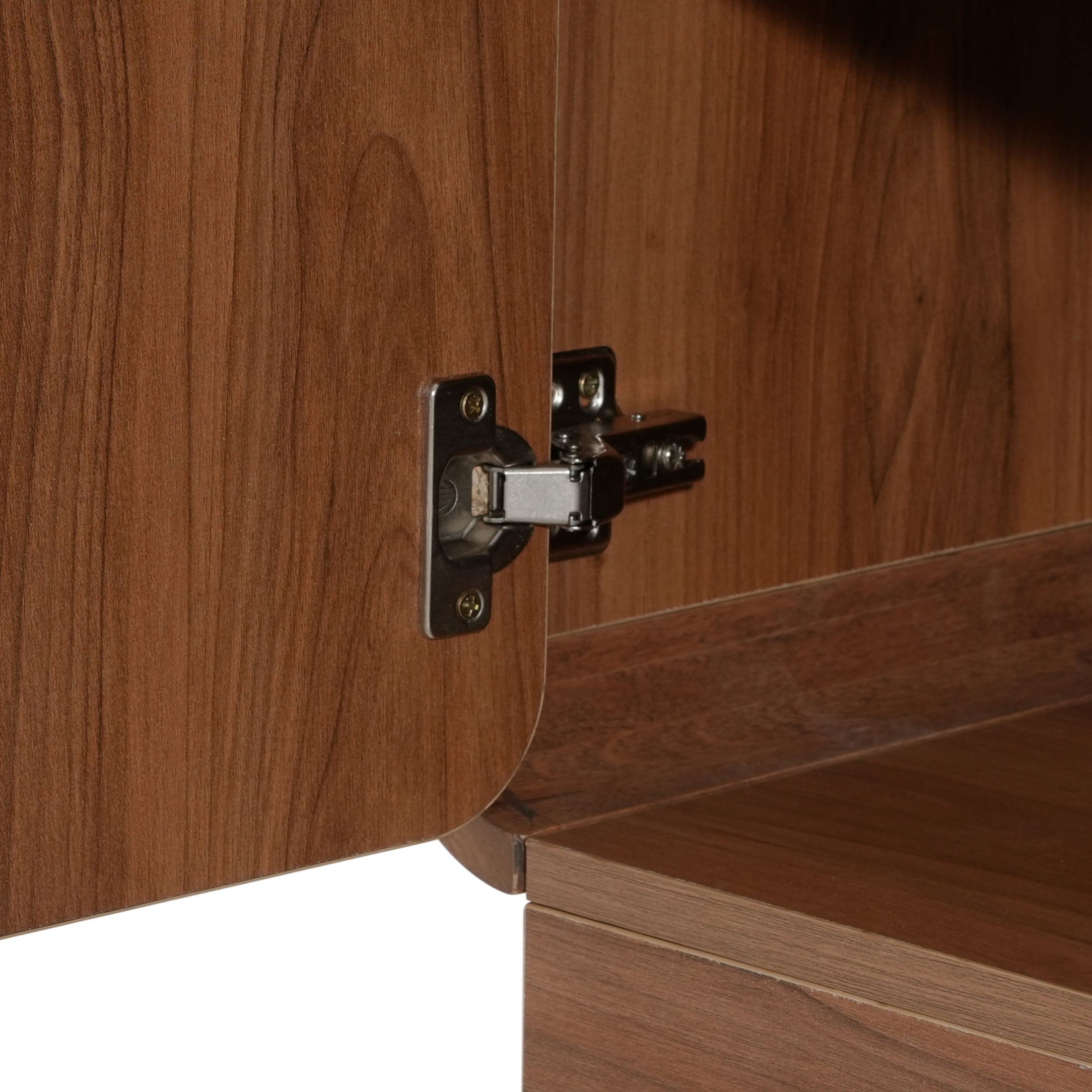 Christopher Knight Home 55" Wide Modern Sideboard, Storage Cabinet with 2 Doors and 3 Drawers, Walnut