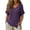 Purple, variant on Admvng Woman's Tops V Neck Short Sleeve Casual Basic Summer Cotton Lightweight Ladies Comfy Loose Tee Shirts Size S-2XL