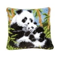 thumbnail image 1 of veasfak DIY Latch Hook Yarn Crochet Unfinished Needlework Rug Cushion Carpet Set - Panda, 1 of 8