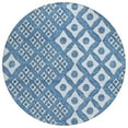 thumbnail image 2 of Addison Rugs Chantille Indoor/Outdoor Transitional Diamonds Denim Washable Round Rug, 8' x 8', 2 of 6