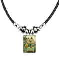 thumbnail image 1 of Collar Miaoji gato downtown girl colgante cuerda de cuero (2.0 cm x 2.7 cm, 50 cm + 5 cm), 1 of 3