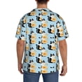 thumbnail image 5 of Cauagu FUNNY CAT IS DRINKING WATER Men's Short Sleeve Button Down Hawaiian Shirt for Men Bowling Shirts Casual Summer Beach Shirt,Large, 5 of 6
