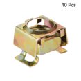 thumbnail image 2 of Unique Bargains M12 Cage Nuts for Server Rack Furniture Carbon Steel Yellow Zinc Plated 10Pcs, 2 of 3