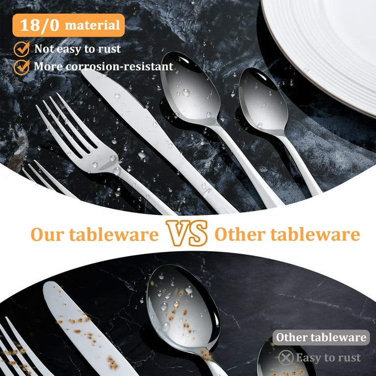 Free Shipping! Mainstays Stainless Steel Flatware Set with Wooden