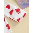 thumbnail image 6 of Bagilaanoe Newborn Baby Girl Boys Valentine's Day Jumpsuit Heart Print Long Sleeve Bodysuit 3M 6M 12M 18M 24M Infant Spring One Piece Romper, 6 of 8