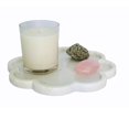 thumbnail image 5 of Scallop Tray Decorative White Marble Round Tray Floral Platter - Table Centrepiece for Home Decor, Kitchen & Dinning or Vanity, 5 of 8