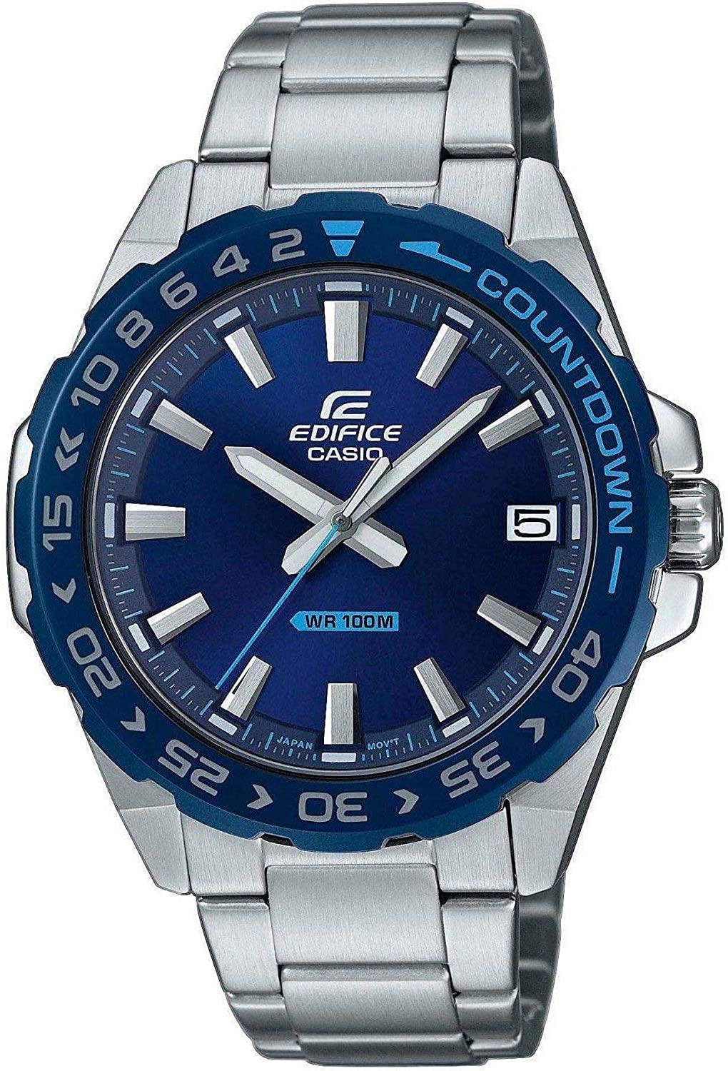 Casio EFV120DB-2AV Men’s Edifice Stainless Steel Blue Dial Watch