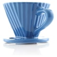thumbnail image 2 of Ceramic Pour Over Coffee Dripper - 8oz Blue - Handcrafted Filter for Flavorful Coffee Brewing - Includes Paper Filter Compatibility (#2 & #4), 2 of 9