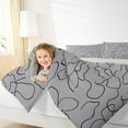 thumbnail image 4 of jejeloiu Modern Abstract Geometric Twin Comforter Sets,Gray Black Bedding Set For Girls Teens Reversible 2pcs, 4 of 8