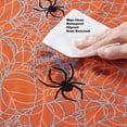 thumbnail image 2 of Newbridge Halloween Scary Spiders Web 52 x 70 Inch Rectangle Vinyl Tablecloth with Flannel Backing, Spooky Orange and Black Spiders Web Halloween Easy Care Wipe Clean Vinyl Party Table Cover, 2 of 6