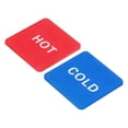 thumbnail image 1 of Unique Bargains Self Stick Hot/Cold Water Label Square Sticker Signs, Multicolor, 40 Pack, 1 of 6