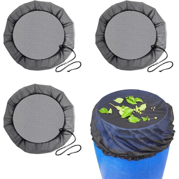 Leaf Filter Mesh Cover for Rain Barrel, Premium Mesh Rainwater Filtration System for Outdoor Water Collection Buckets