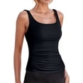 thumbnail image 3 of Womens Tankini Tops V Neck Triangle Swim Bathing Suit Athletic Swimwear Top Only, 3 of 7