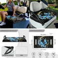thumbnail image 4 of XYZCANDO Butterfly Moon 4 PCS Golf Cart Seat Covers Floral Golf Cart Steering Wheel Cover Golf Cart Flags Universal Golf Cart Towel Seat Covers 13 Inch Steering Wheel Covers Small Flag Black, 4 of 7