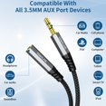thumbnail image 4 of Cable de extensión para auriculares QianLink de 3,5 mm macho a hembra, paquete de 2, 4 of 6