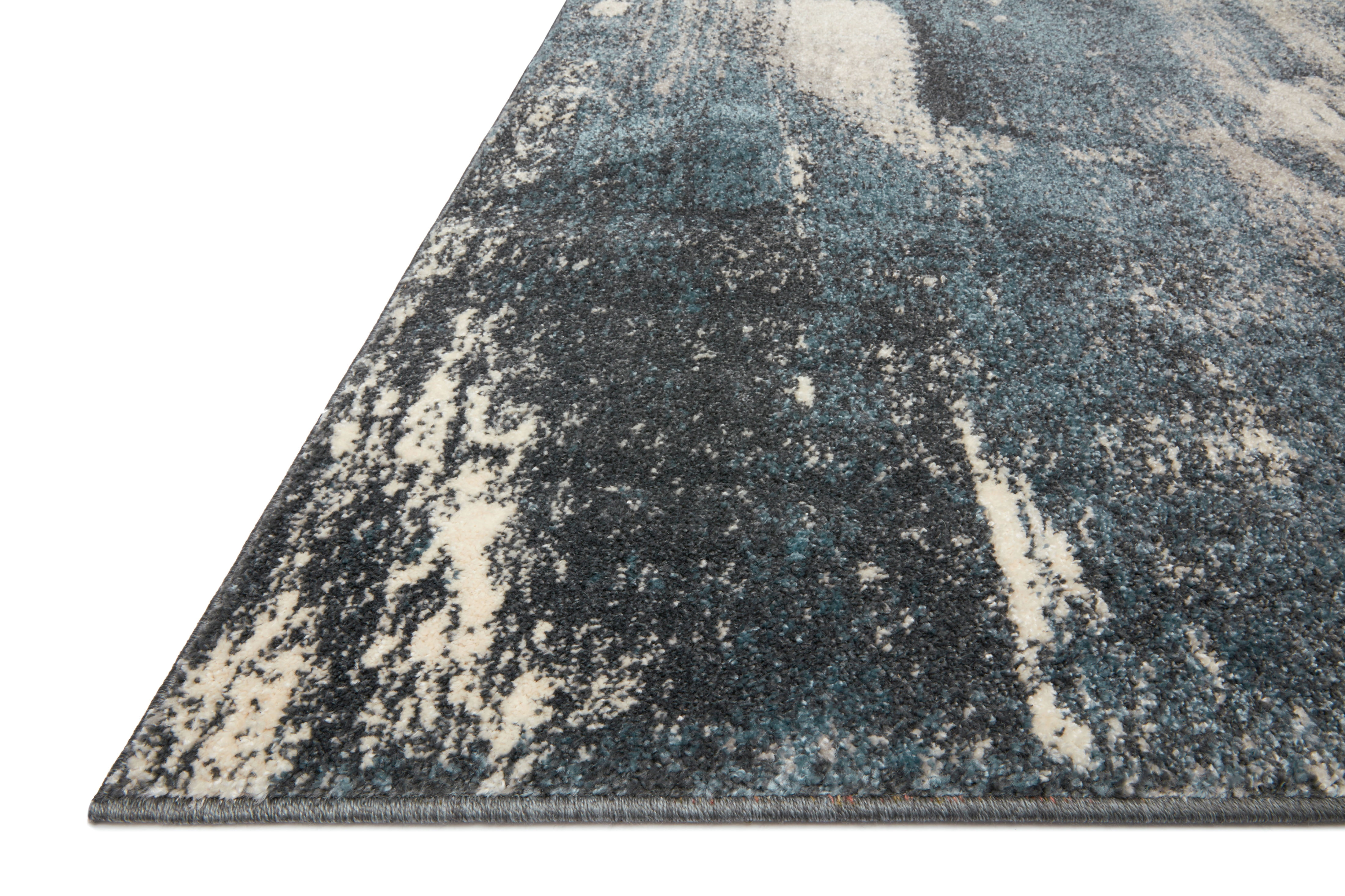 Loloi Spirit SPI-04 Abstract Indigo / Ivory Area Rug 6'-7" x 9'-3"