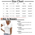 thumbnail image 2 of Camiseta de manga corta suelta con cuello en V de encaje sólido a la moda para mujer Pompotops  hkajfhjk471020, 2 of 8