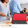 thumbnail image 4 of SaniMore for Amazon HD10 (2023) Case, Auto Sleep/Wake Rugged PC Tri-Fold Kickstand [Support iPad 1st/3rd Pencil Charging]  Shockproof Protective Case for Women Men, Red, 4 of 10