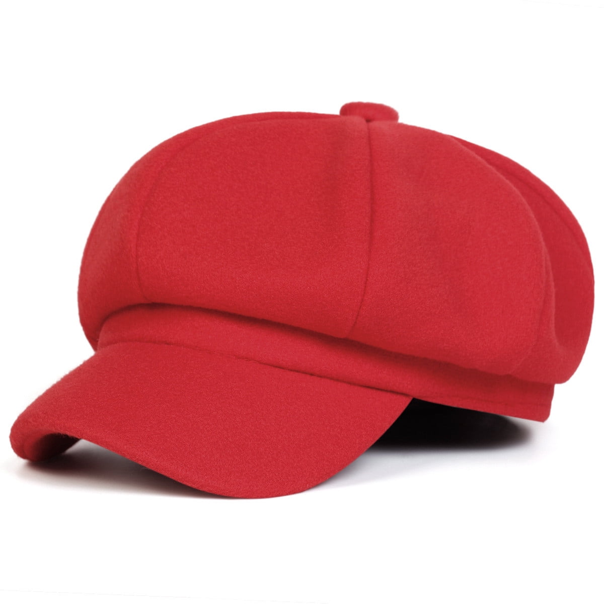 Béret Fraise En Laine Rouge - Chapeau Cabbie Mode, Neuf Avec étiquettes