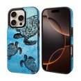 thumbnail image 5 of WIRESTER Case with Card Holder, RFID Blocking Wallet Case Durable PU Leather Kickstand Slim Heavy Duty Shockproof Protective Case for Apple iPhone 16 Pro 6.3" 2024, Ocean Sea Turtles, 5 of 7